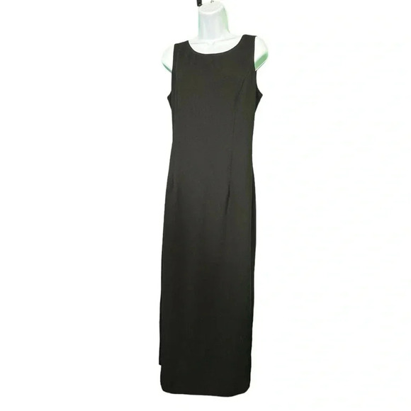 Danny & Nicole Size 10 Black Sleeveless Polyester Dress with Slit - Picture 1 of 7